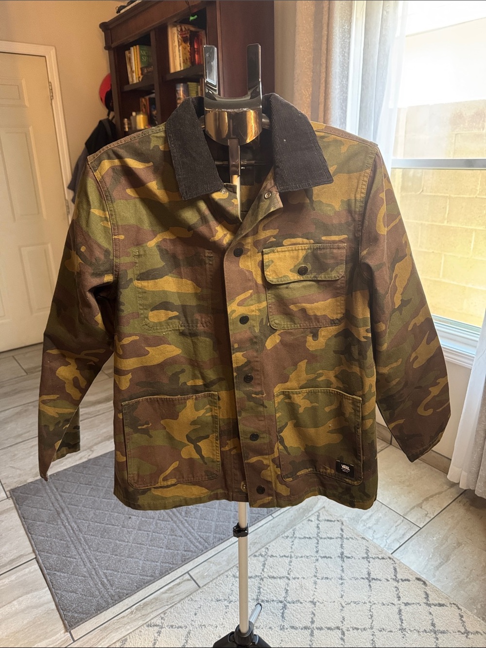Vans Camo Field Jacket with Black Corduroy Collar